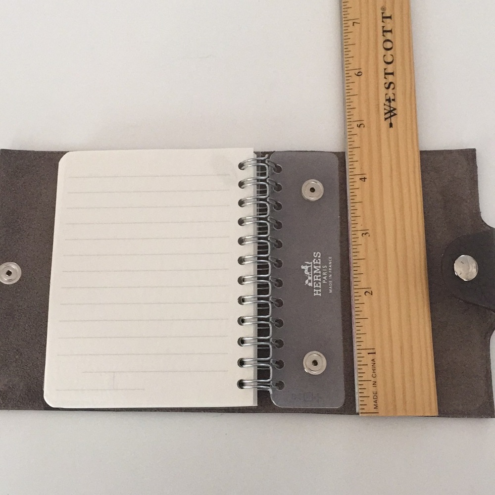 Hermès mini notebook - new pebbled Leather - gray - Picture 5 of 6